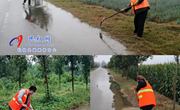民权县交通运输局雨天及时修补路面损害保畅通